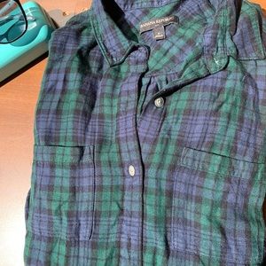 Banana Republic Green Plaid Dress